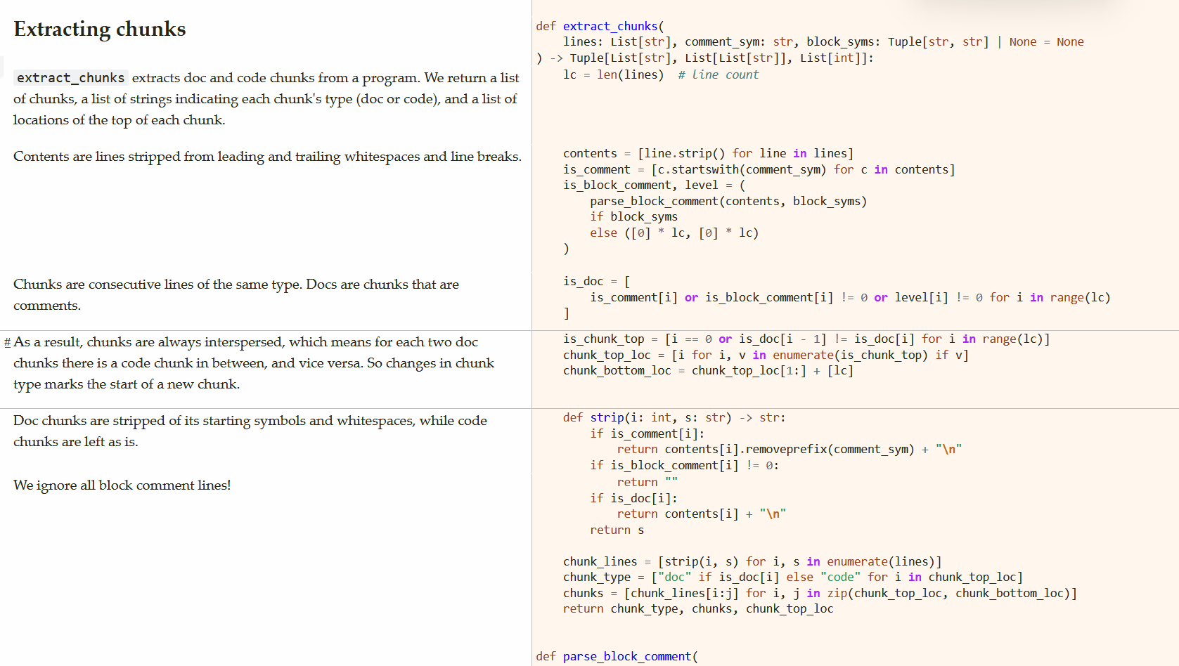 Screenshot of Dok output